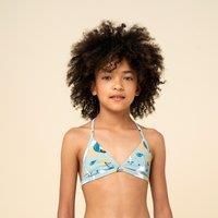 Girl's Triangle Swimsuit Top Tea 100 Khaki