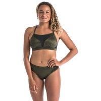 Women's Surfing Swimsuit Crop Top Double Flat Clasp Elise  Sparkle Gold