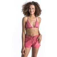 Women's Sliding Triangle Bikini Swimsuit Top Mae - Ribbed Pink