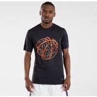 Men's Basketball T-shirt Ts500 Fast - Black Ball