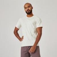 Decathlon Short-Sleeved Straight-Cut Crew Neck Cotton Fitness T-Shirt