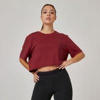 Women's Cropped Fitness T-shirt 520 - Beetroot Red