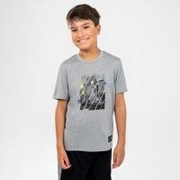 Kids' Basketball T-shirt / Jersey Ts500 Fast - Light Grey