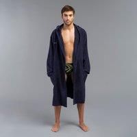 Men's Water Polo Thick Cotton Pool Bathrobe - Dark Blue