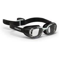 Xbase 100 Corrective Adult Swimming Goggles Clear Lenses - Black