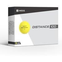 Distance 100 Golf Ball X12 - Yellow