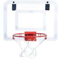 Tarmak Kid Wall-Mounted Basketball Hoop Basket Ball Set Mini B White Red