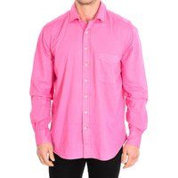 CafÃƒÂ© Coton  VOLILE6-22LS  men's Long sleeved Shirt in Pink