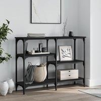 Console Table Black 102x29x75 cm Engineered Wood