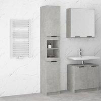 Bathroom Cabinet Concrete Grey 32x34x188.5 cm Engineered Wood