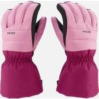 Wedze Kids Warm And Waterproof Ski Glvoes Sports Mittens 500 Denim