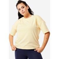 Women's Loose-fit Fitness T-shirt 520 - Vanilla