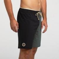 Men's Long Swim Shorts 100 Black Grey