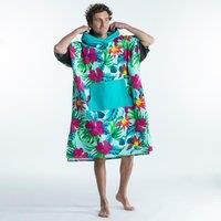 Adult Surf Poncho - 500 Bora Green Blue