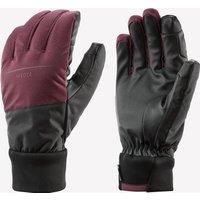 Adult Ski Gloves 100 - Burgundy/black