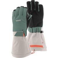 Kids Warm And Waterproof Ski Gloves - 500 Long Green