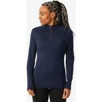 Womens Thermal Base Layer Ski Top 1/2 Zip 500 - Navy