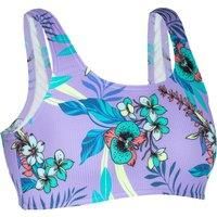 Girl's Textured Swimsuit Bra Top - 500 Lana Orchid Purple