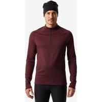 Mens Ski Base Layer Top 1/2 Zip Bl 500 - Maroon