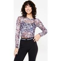 Long-sleeved Cropped T-shirt - Multicoloured