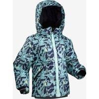 Kids Warm Padded Ski Jacket With Easy Zip. 100 Warm - Patterned