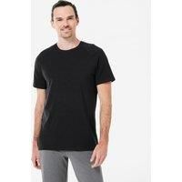 Men's Short-sleeved Soft Yoga T-shirt - Graphite Black