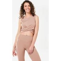 Women's Close-fitting Cropped Tank Top - Brown