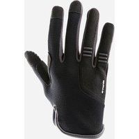 Kids' Long Cycling Gloves - Black/grey