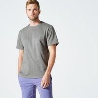 Men's Fitness T-shirt 500 Essentials - Grey Khaki