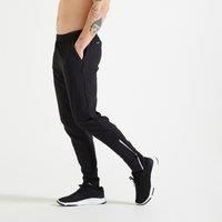 Men's Breathable Slim-fit Performance Fitness Bottoms - Solid Black