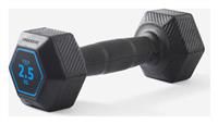 Weight Training Crosstraining Hex Dumbbell 2.5kg - Black