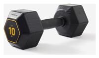 Weight Training Crosstraining Hex Dumbbell 10kg - Black