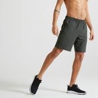 Fitness Shorts With Zip Pockets - Green Khaki