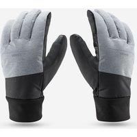 Adult Ski Gloves 100 - Pearl Grey And Black