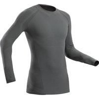 Men's Ultra-breathable Comfortable Seamless Ski Base Layer Grey Decathlon