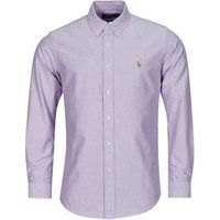 Polo Ralph Lauren  CHEMISE COUPE DROITE EN OXFORD  men's Long sleeved Shirt in Purple