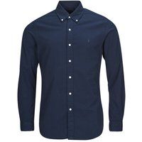 Polo Ralph Lauren  CHEMISE COUPE DROITE EN SEERSUCKER  men's Long sleeved Shirt in Blue