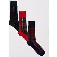 Polo Ralph Lauren 3 Pack Tartan Socks Gift Set - Assorted