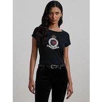 Lauren By Ralph Lauren Grieta Short Sleeve T-Shirt - Black