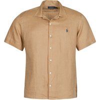 Polo Ralph Lauren  CHEMISE COUPE DROITE EN LIN  men's Short sleeved Shirt in Beige