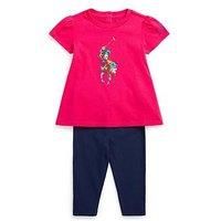 Ralph Lauren Baby Girls T-Shirt And Legging Set - Multi