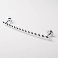 GoodHome Ormara Wallmounted Silver effect Chromeplated Towel rail (W)480mm