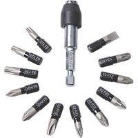 ERBAUER DIAMOND IMPACT SCREWDRIVER BIT MIXED X 25MM 13 PIECES (7609V)