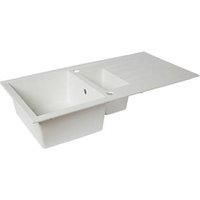 Ising White Resin 1.5 Bowl Sink & drainer