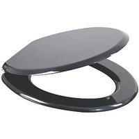 Cooke & Lewis Palmi Black Standard close Toilet seat