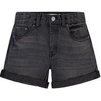 Levi'S Girls Mini Mom Denim Short With Roll Cuff - Black Wash