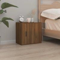 Wall-mounted Bedside Cabinet Brown Oak 50x30x47 cm