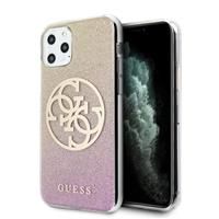 Guess PC/TPU Glitter Circle Case for Apple iPhone Pro 4G 11 Gold Pink