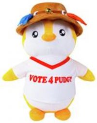 BANDAI Pudgy Penguins Vote 4 Outfit Huggable Plush Toy From Pudgy World| 30cm Vote 4 Outfit Penguin Soft Toy | Super Soft And Cuddly Pudgy Penguins Toys | Soft Toys For Fans Of Cute Things