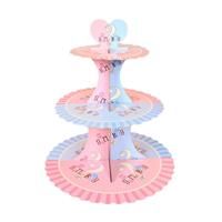 Amosfun Cake Stand Cardboard Cupcake Stand Gender Reveal Cardboard 3